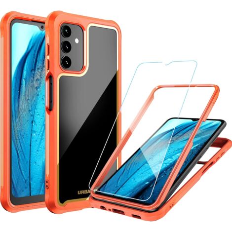 CUSTODIA RINFORZATA PER SAMSUNG GALAXY A13 5G ARANCIONE NEON + VETRO TEMPERATO (1/5)