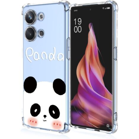 CUSTODIA OPPO RENO9 PRO TRASPARENTE PANDA ANIMALE CARINO ALTA PROTEZIONE (1/5)