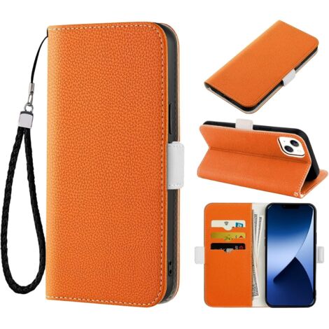 CUSTODIA ARANCIONE PER IPHONE 14 MAX 6.7' CHIUSA (1/5)