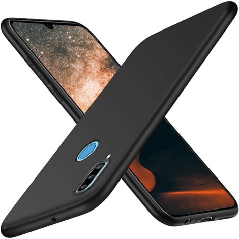 CUSTODIA PER HUAWEI P30 LITE NERO OPACO SILICONE FLESSIBILE MAR-LX1A (1/5)