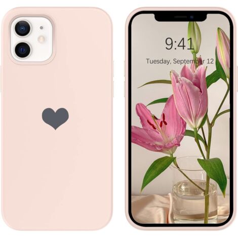 COVER POSTERIORE IN SILICONE ROSA PER APPLE IPHONE 12 (1/5)