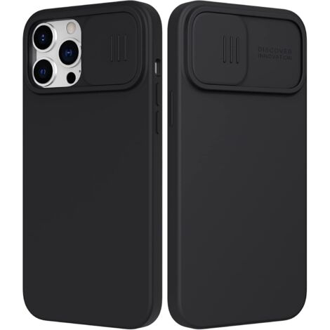 CUSTODIA IN SILICONE PER APPLE IPHONE 13 PRO MAX COVER FOTOCAMERA NERA A2484 A2641 (1/5)