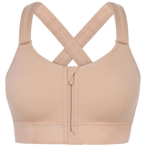 Reggiseno sportivo SHEFIT BEIGE a supporto medio regolabile 4XL (1/5)