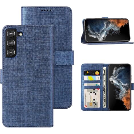 CUSTODIA PER SAMSUNG GALAXY S22+ BLU NAVY CHIUSA CON ASTUCCIO PROTETTIVO (1/5)