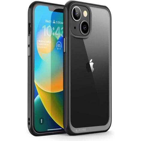 CUSTODIA PER APPLE IPHONE 14 Plus SILICONE NERO RINFORZATO A2886 A2632 A2885 (1/5)