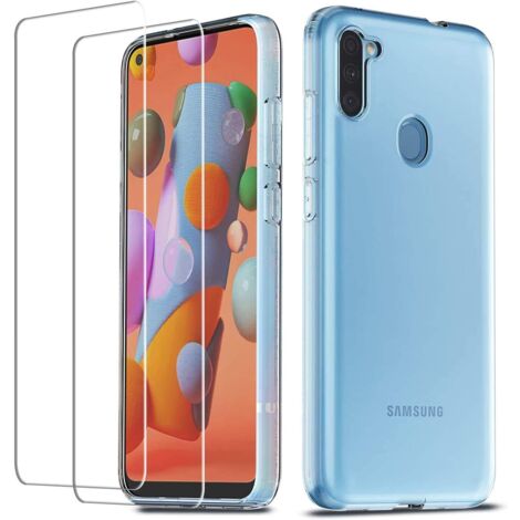 CUSTODIA PER SAMSUNG GALAXY A11/M11 SILICONE + 2x VETRO TEMPERATO SM-A115F (1/5)