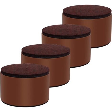 Sollevatore Per Letti E Mobili – Piedini Antiscivolo E Antivibrazione, 8,6x8,6x5,5 Cm, Supporta 500 Kg (nero)