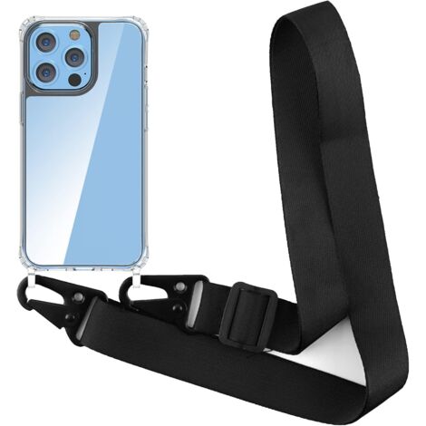 CUSTODIA IN SILICONE PER APPLE IPHONE 11 PRO TRASPARENTE + CORDINO NERO A2160 (1/5)