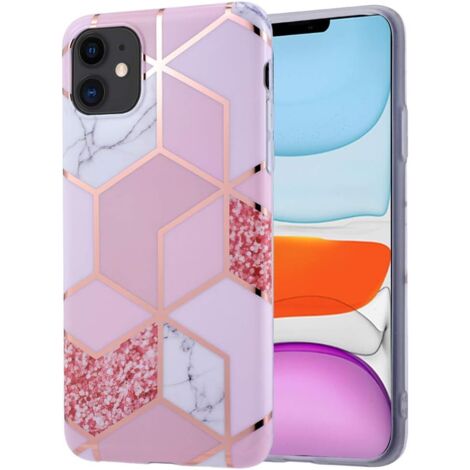 CUSTODIA IN MARMO ROSA PER IPHONE 11 6.1' (1/5)