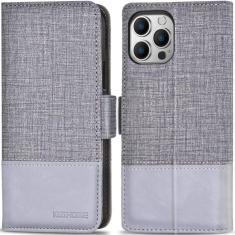 CUSTODIA FLIP PER APPLE IPHONE 13 PRO 6.1" GRIGIA + 2 VETRO TEMPERATO (1/5)