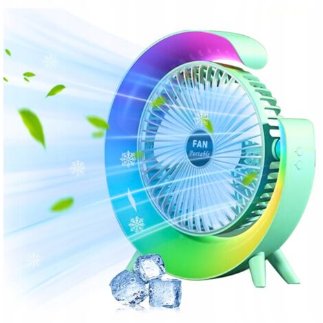 Ventilatore da scrivania USB, piccolo, silenzioso, potente, per casa, ufficio, auto, viaggi, interni, esterni, mini ventilatore da tavolo portatile a 3 velocità