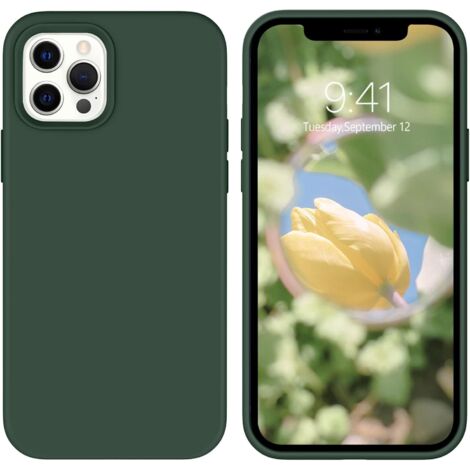 CUSTODIA PER IPHONE 12 PRO MAX 6.7' SILICONE VERDE RESISTENTE (1/5)