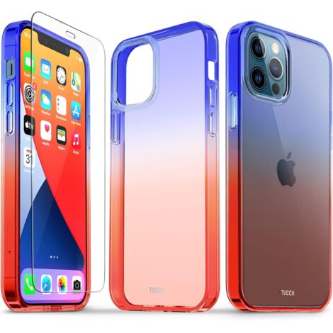 CUSTODIA RIGIDA TRASPARENTE PER APPLE IPHONE 12/12 PRO + VETRO TEMPERATO (1/5)