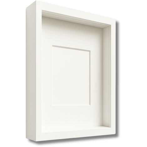 Cornice 3D profonda 30x40 cm per lavori artigianali in muschio per foto, colore bianco