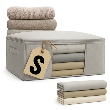 Copriletto per contenitore sottoletto per vestiti morbido grigio S