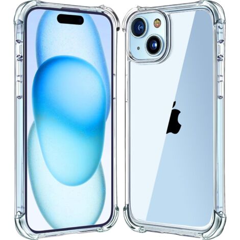 CUSTODIA PER APPLE IPHONE 14 PLUS RETRO IN SILICONE RINFORZATO TRASPARENTE (1/5)