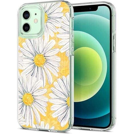 CUSTODIA PER APPLE IPHONE 12 MINI MARGHERITA GIALLA FIORE BIANCO ALTA PROTEZIONE (1/5)