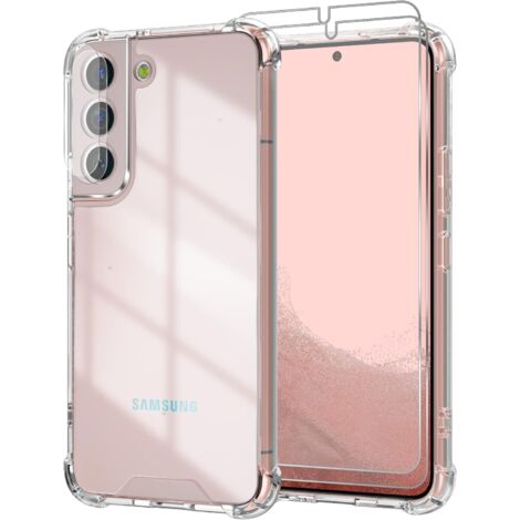 CUSTODIA IN SILICONE PER SAMSUNG GALAXY S22 + 2 PROTEZIONI PER FOTOCAMERA IN VETRO TEMPERATO (1/5)