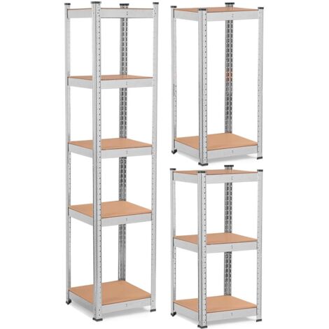 Scaffale da magazzino in metallo 180x40x40 cm – 5 ripiani in MDF – Carico massimo 500 kg – Montaggio a pressione senza viti (1/5)