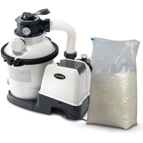 Pompa filtro a sabbia 5700 l/h INTEX 26644 + 25 kg di sabbia