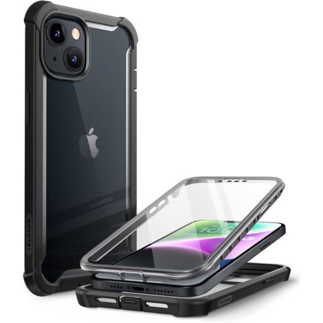 CUSTODIA PER APPLE IPHONE 14 PLUS TRASPARENTE CON PARAURTI E CORNICE NERA (1/5)