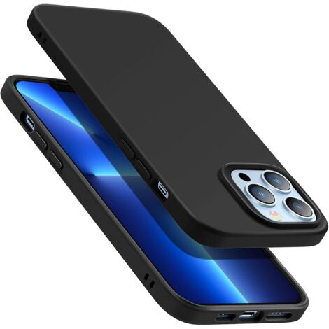 CUSTODIA PER APPLE IPHONE 13 PRO MAX 6.7" RETRO OPACO NERO RINFORZATO (1/5)