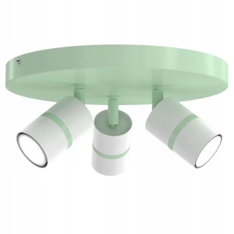 Gratuito. Lampada da soffitto, spot orientabile Gu10, verde pastello EWILIGHT