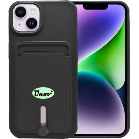CUSTODIA IN SILICONE PER APPLE IPHONE 13/IPHONE 14 6.1"" CUSTODIA NERA + PORTAFOGLIO (1/5)