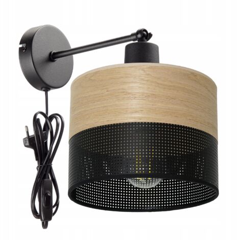 LAMPADA DA PARETE PARALUME TRAFORATO 20 CM FORI TAPPO LEGNO LOFT POLONIA (1/5)