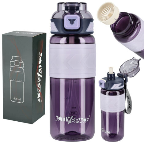 Borraccia in Tritan da 600 ml con misurino - viola (1/5)