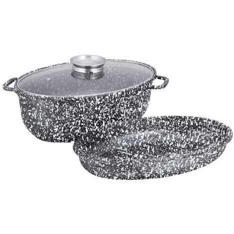 TEGLIA IN CERAMICA 38cm CON GRIGLIA E COPERCHIO KLAUSBERG KB-7367 (1/4)