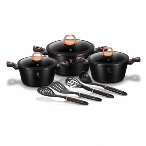 BERLINGER HAUS BH-6154 SET DI PENTOLE IN GRANITO BLACK ROSE (1/5)