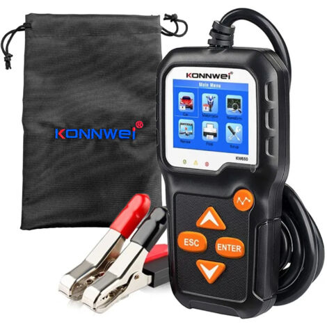 Konnwei KW650 LCD Tester per batterie Misuratore digitale 6V 12V Menu polacco