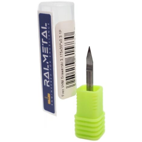 Fresa per incisione in metallo duro integrale 3,175 x 30° x 0,3 mm 1P (1/5)