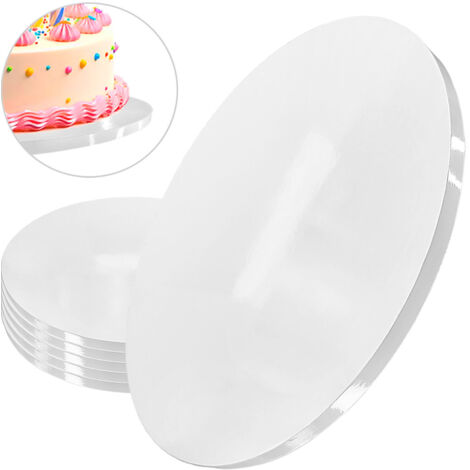 Base per torta bianca 34 cm 1,2 cm Set 5 pezzi Cake Drum Round Luxe Brand4Cake (1/2)