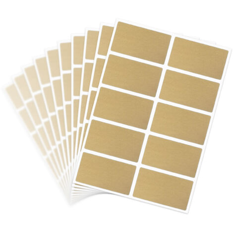 Adesivi gratta e vinci RETTANGOLARI 42x23mm ORO x100