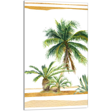 TAGLIERE IN VETRO 30x52 Palme (1/5)