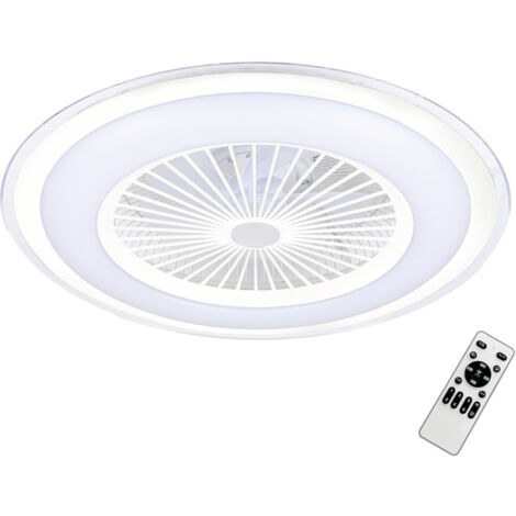 Ventilatore da soffitto rotondo Ø60cm bianco LED 48W colore variabile telecomando ZEPHYR Milagro (1/5)