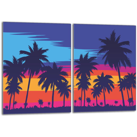 Protezione per piano cottura in vetro 2x40x52 Palms