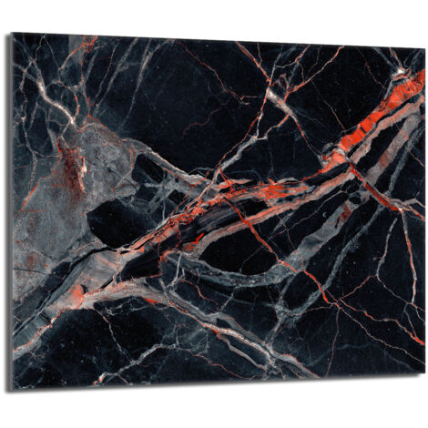 Protezione per piano cottura in vetro 60x52 Marmo