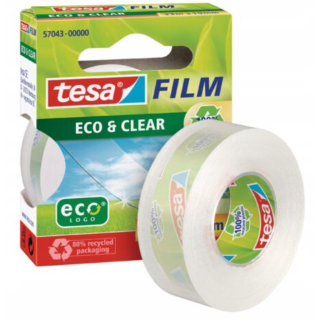 Nastro adesivo per ufficio tesa eco&clear trasparente scuola 33mx19mm
