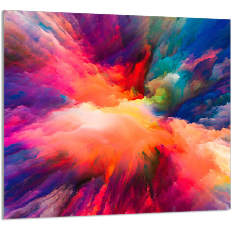 PANNELLO IN VETRO PER CUCINA 65x60 Colorato