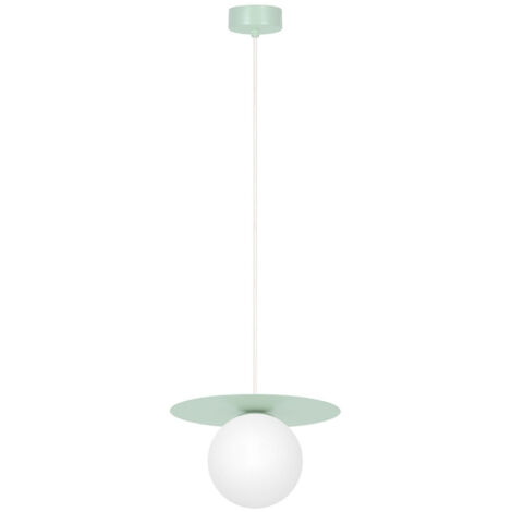 Lampada a sospensione con paralume a disco color menta Ø18cm ROBIN 1xG9 10W K-5450 Kaja (1/5)
