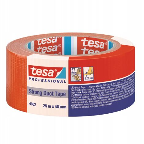 Nastro adesivo per riparazioni in tessuto Tesa Duct Tape 25m 48mm arancione