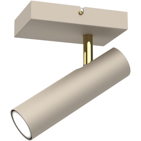 Lampada parete/soffitto Axion beige oro spot GU10 8W