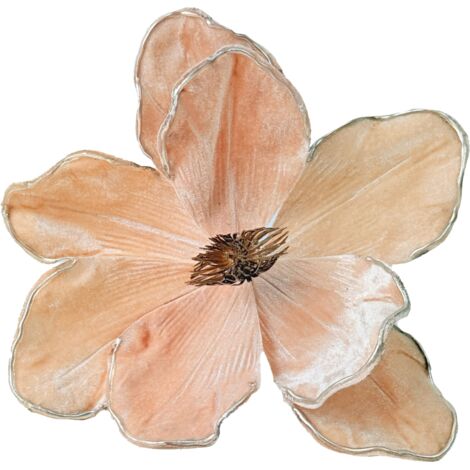 Fiori per l'albero di Natale - Magnolia champagne a punta H 27 cm Fi 22 cm (1/5)