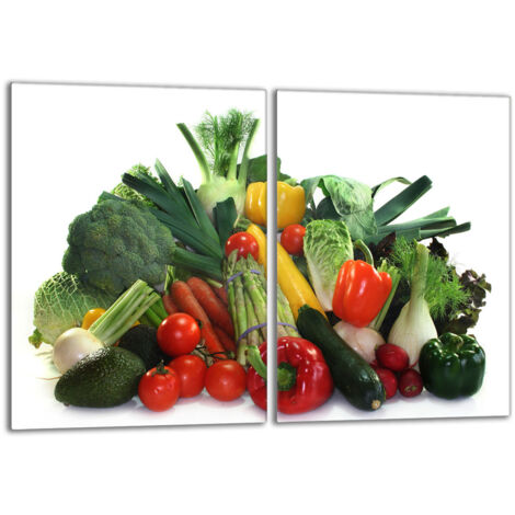 Piastra protettiva in vetro per fornello 2x40x52 Verdure