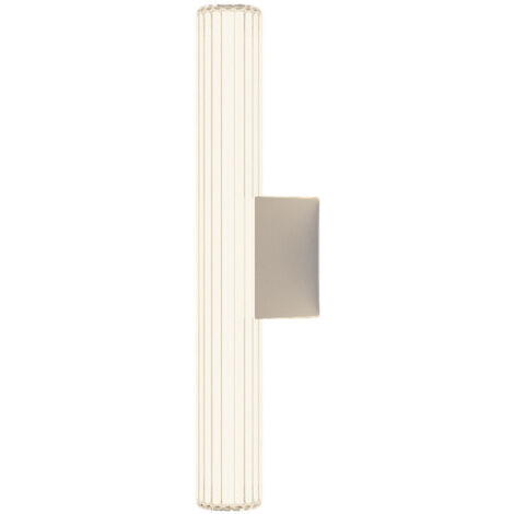 Applique moderna cromata, tubo di vetro con linee, 45 cm IP44, LED a colori variabili, 8W LINEA Light Prestige