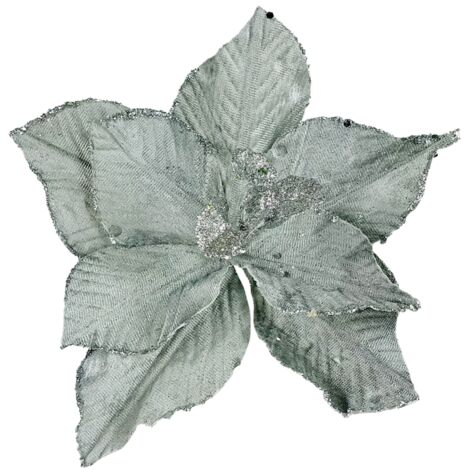 Magnolia grigia su un piccone - fiori per un albero di Natale da 28 cm (1/5)