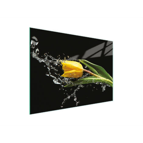 TAGLIERE IN VETRO 30x22 TULIPANO